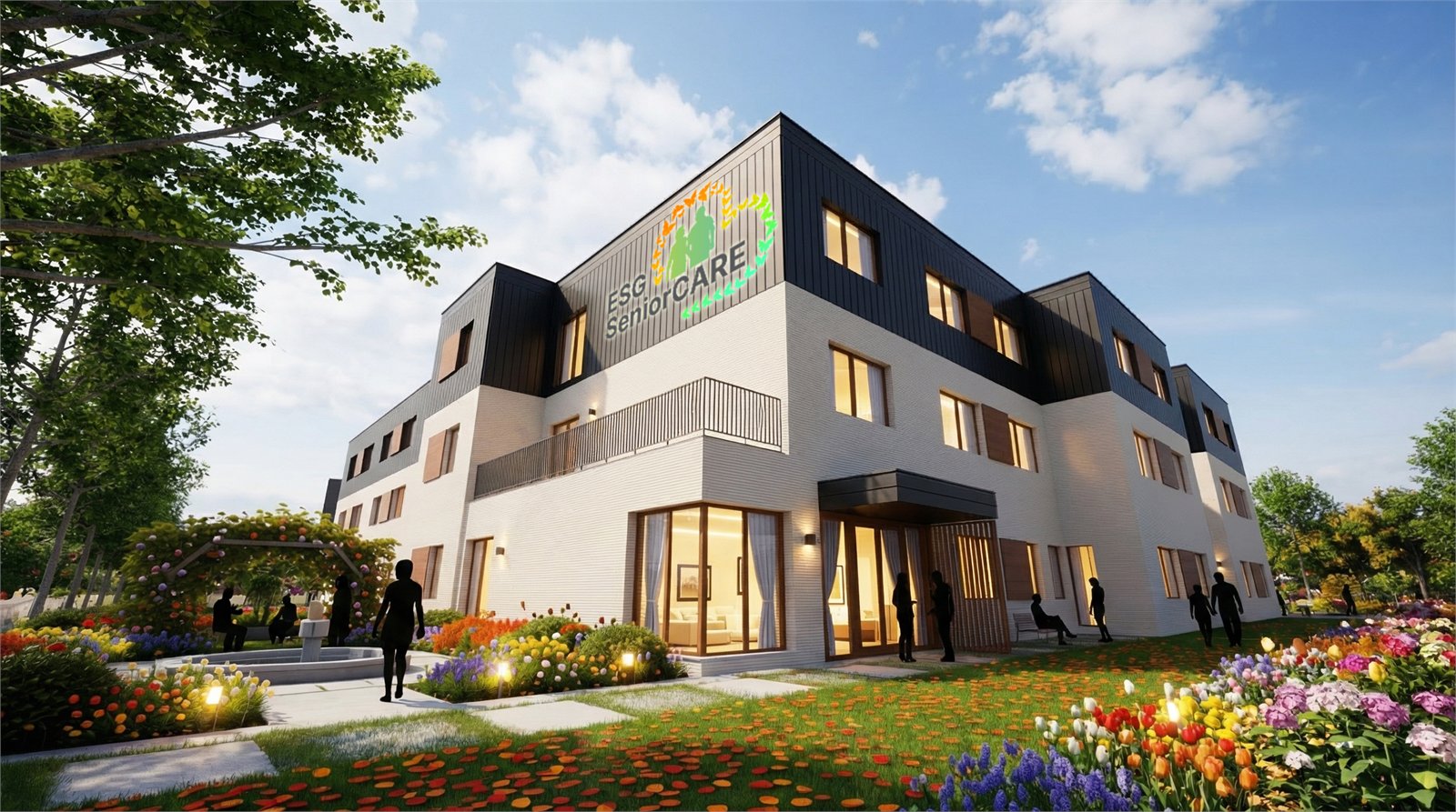 Vizualizace připravovaného zařízení SeniorGarden Plzeň