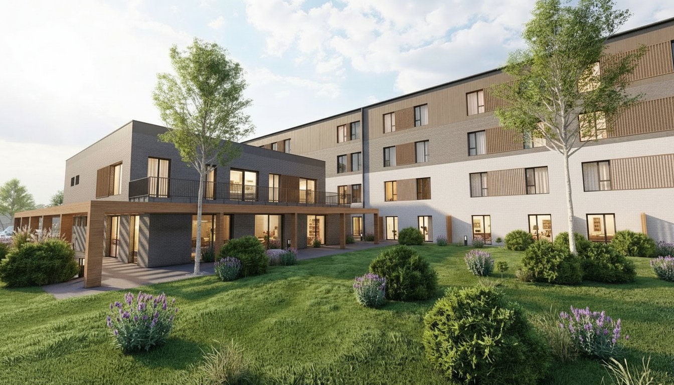 Vizualizace připravovaného zařízení SeniorGarden Votice